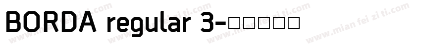 BORDA regular 3字体转换